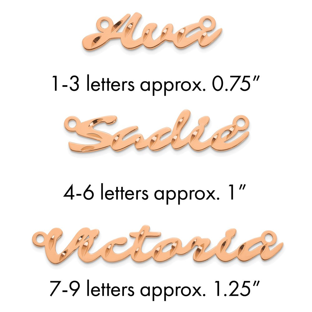 10k Rose Gold Diamond-cut Name Plate