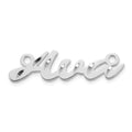 10k White Gold Diamond-cut Name Plate