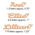 10k Rose Gold Diamond-cut Name Plate