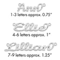 10k White Gold Diamond-cut Name Plate