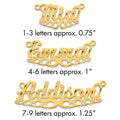 10k Yellow Gold Diamond-cut Wave Name Plate