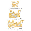 10k Yellow Gold Diamond-cut Heart Name Plate
