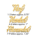 10k Yellow Gold Diamond-cut Name plate
