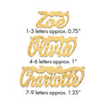 10k Yellow Gold Satin Diamond-cut Heart Name Plate