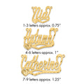 10k Yellow Gold Satin Diamond-cut Heart Name Plate