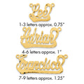 10k Yellow Gold Satin Diamond-cut Underlined Name Plate