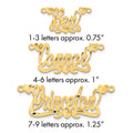 10k Yellow Gold Satin Diamond-cut Hearts Name Plate