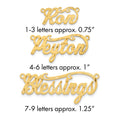 10K Satin Diamond-cut Name Plate