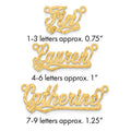 10k Yellow Gold Satin Diamond-cut Heart Name Plate