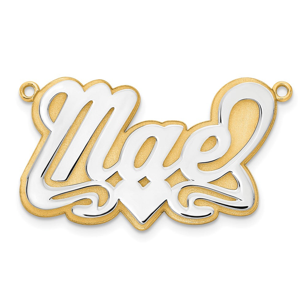 10k 3D Two-tone Polished Name Plate