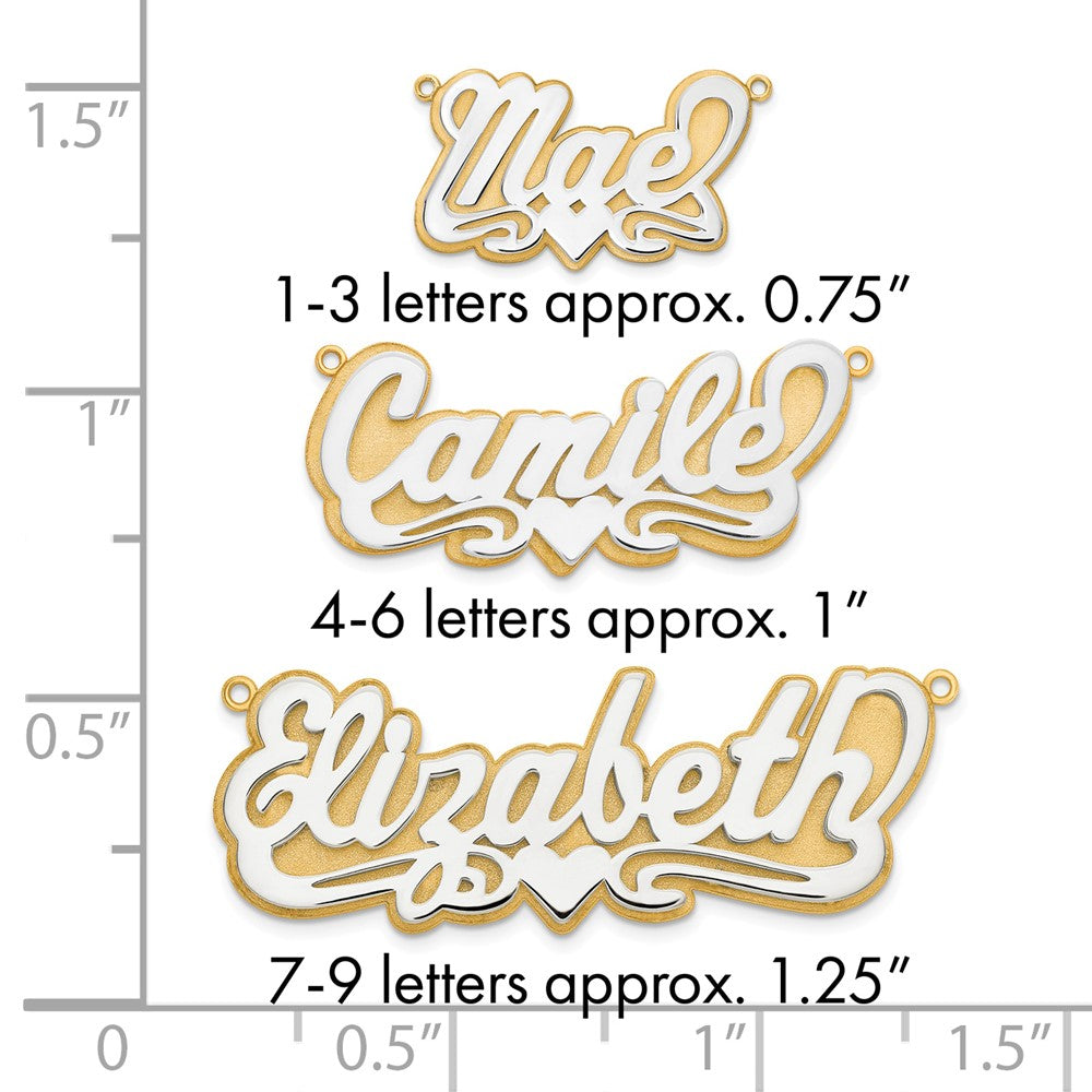 10k 3D Two-tone Polished Name Plate