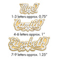 10k 3D Two-tone Satin Diamond-cut Name Plate