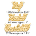 10k Yellow Gold 3D Diamond-cut Name Plate