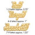 10Kk Yellow Gold 3D Diamond-cut Name Plate
