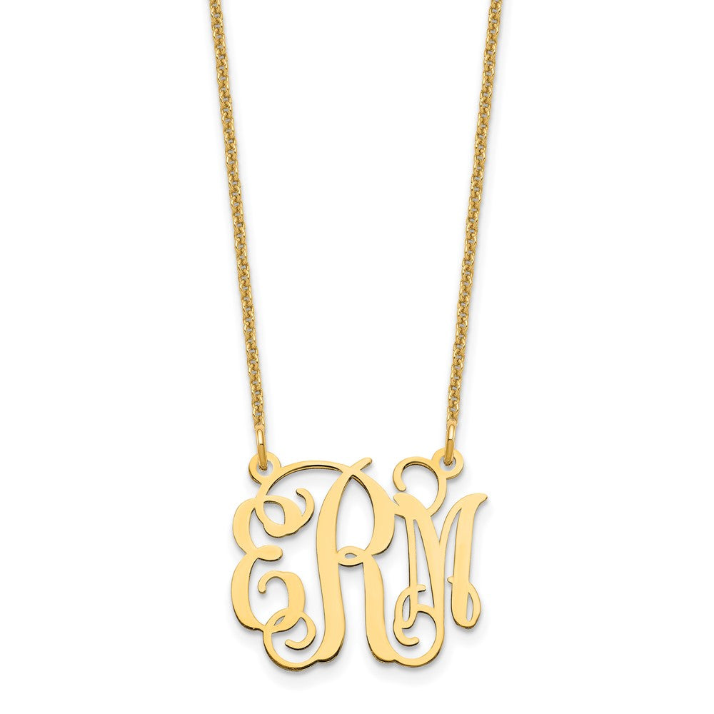 10k Yellow Gold Small Monogram Necklace
