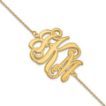 10k Yellow Gold Etched Monogram Bracelet