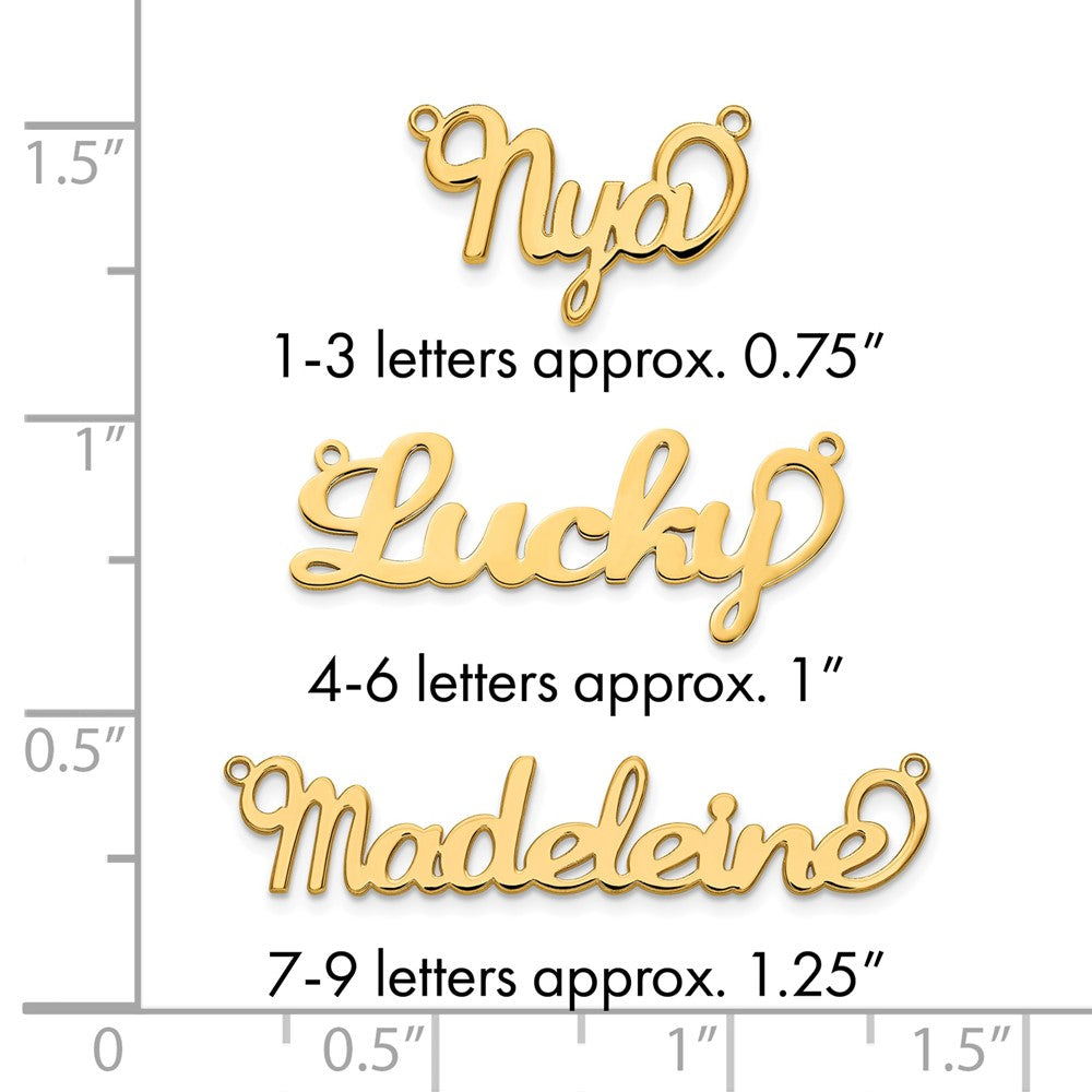10k Yellow Gold Name Plate