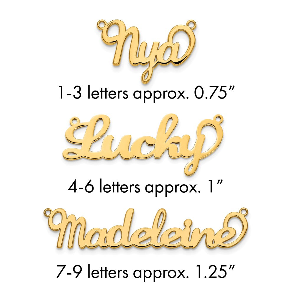 10k Yellow Gold Name Plate