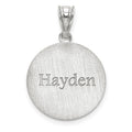 10k White Gold Personalized Basketball Pendant