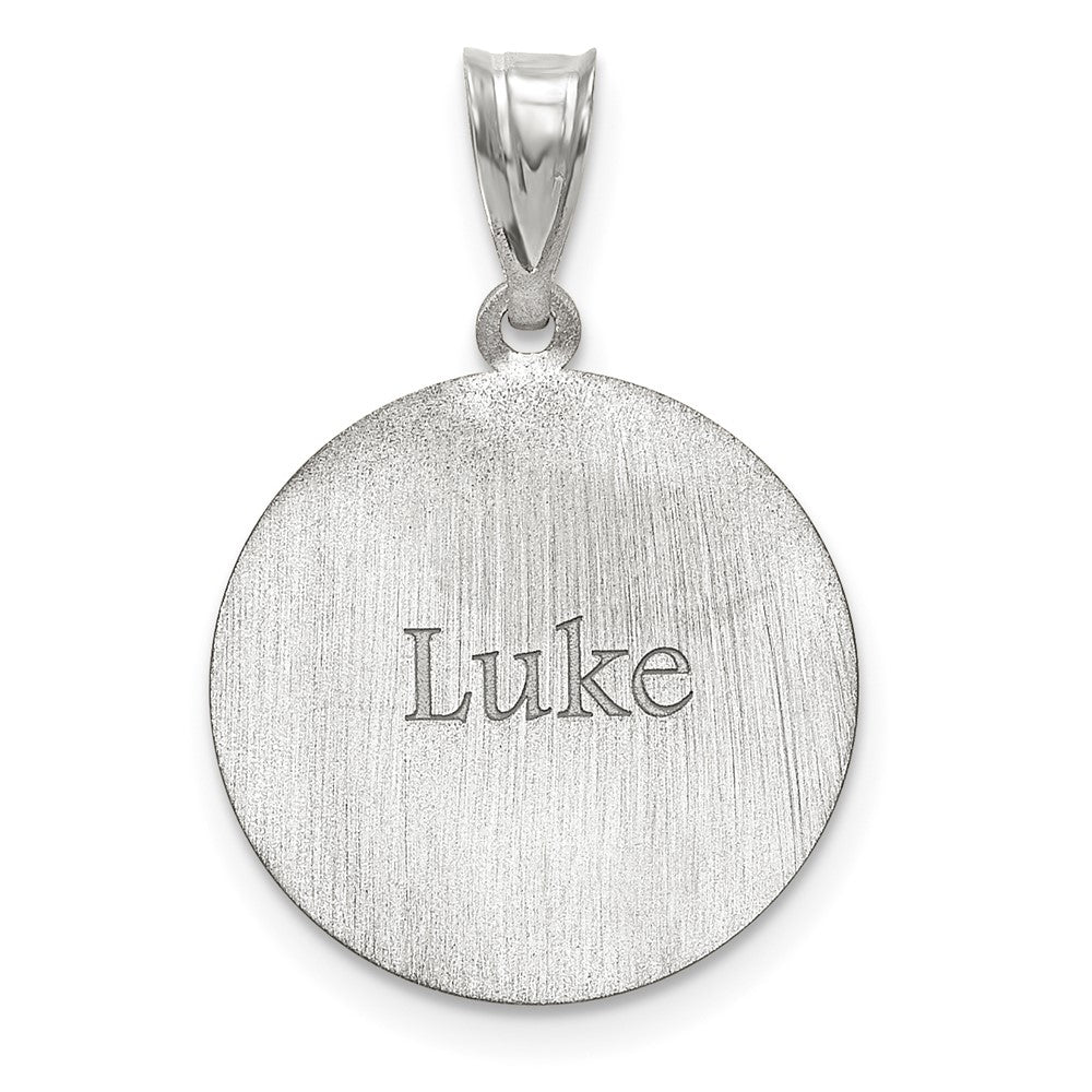 10k White Gold Personalized Soccer Pendant