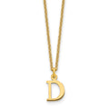 10KY Cutout Letter D Initial Necklace