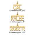 10k Yellow Gold Top Bar Name Plate