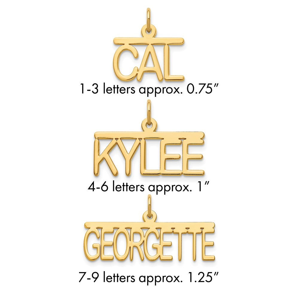 10k Yellow Gold Top Bar Name Plate