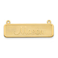 10k Yellow Gold Satin Name Plate Bar