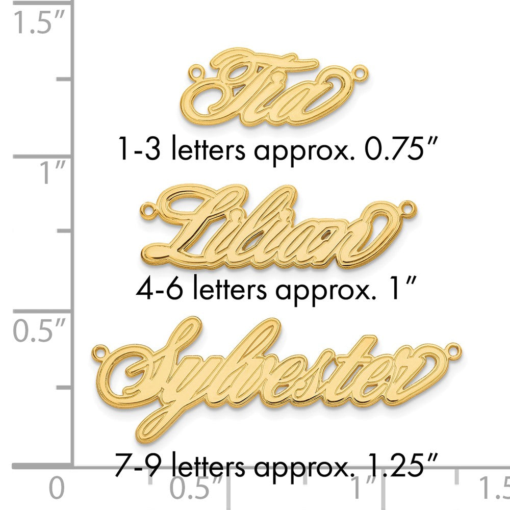 10k Yellow Gold Etched Name Plate