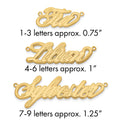 10k Yellow Gold Etched Name Plate