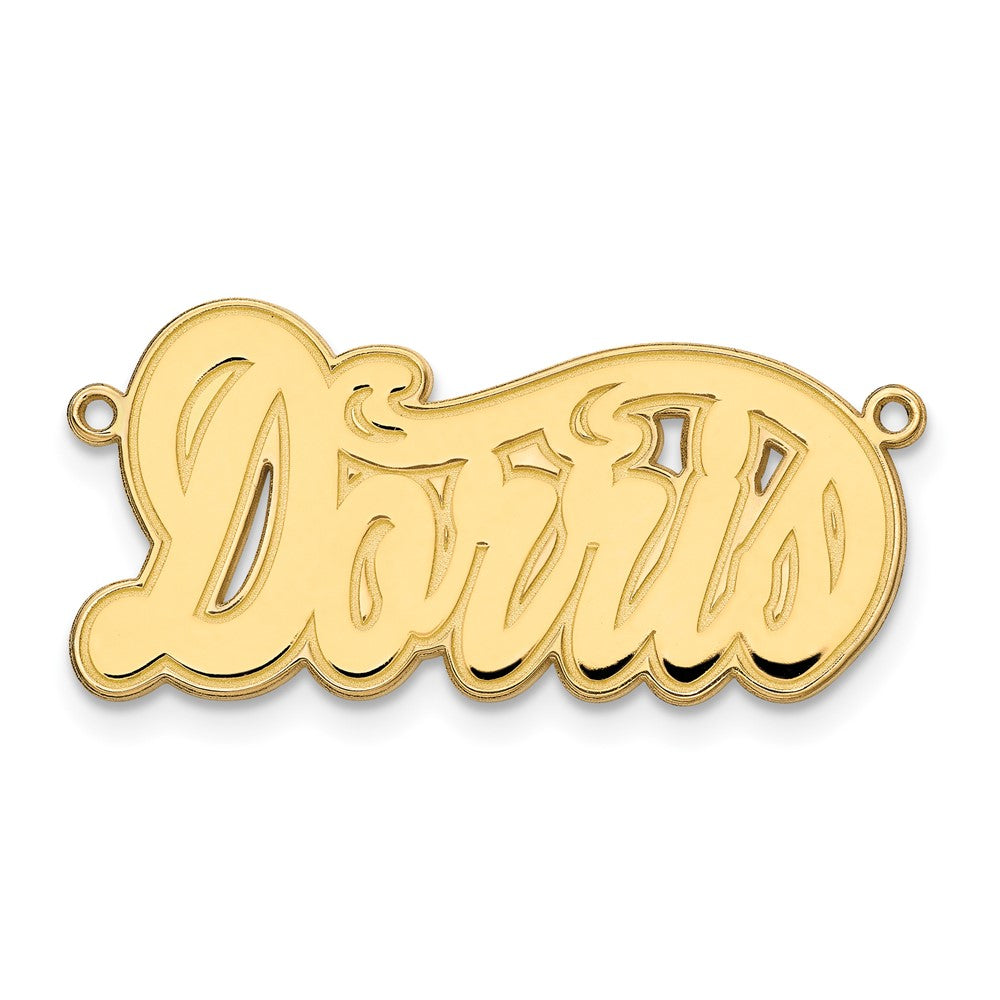 10k Yellow Gold Etched name Plate