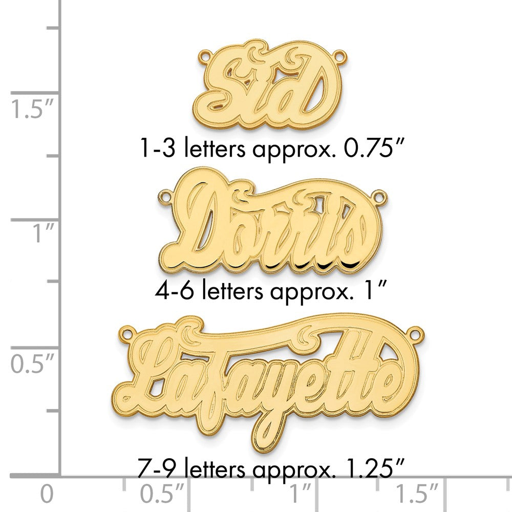 10k Yellow Gold Etched name Plate