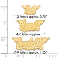 10k Yellow Gold Etched Hearts Name Plate