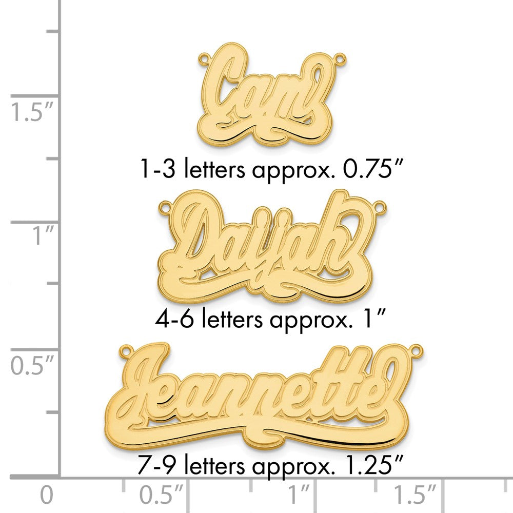 10k Yellow Gold Etched Name Plate