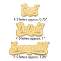 10k Yellow Gold Etched Name Plate