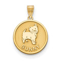 10k Yellow Gold Dog Pendant