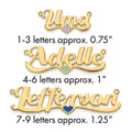 10k Yellow Gold Epoxy Heart Name Plate