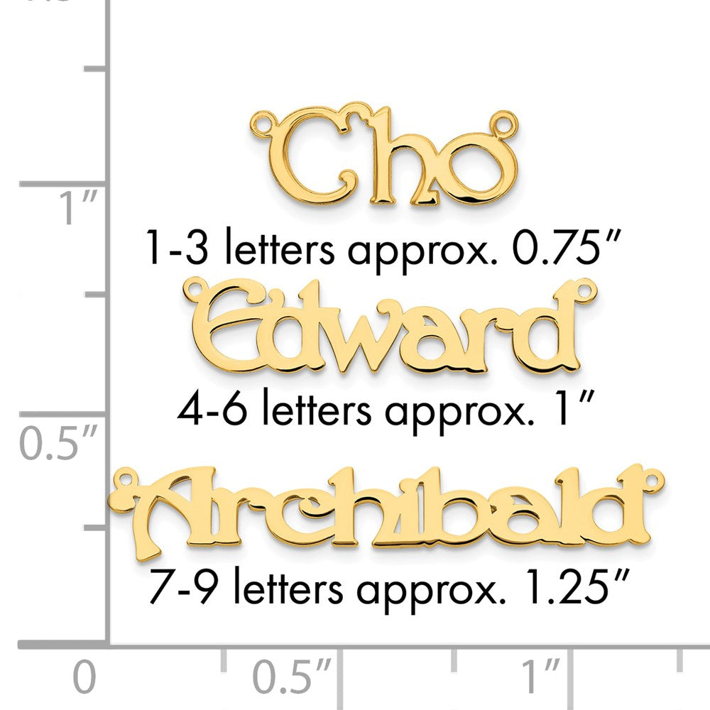 10k Yellow Gold Polished Name Plate