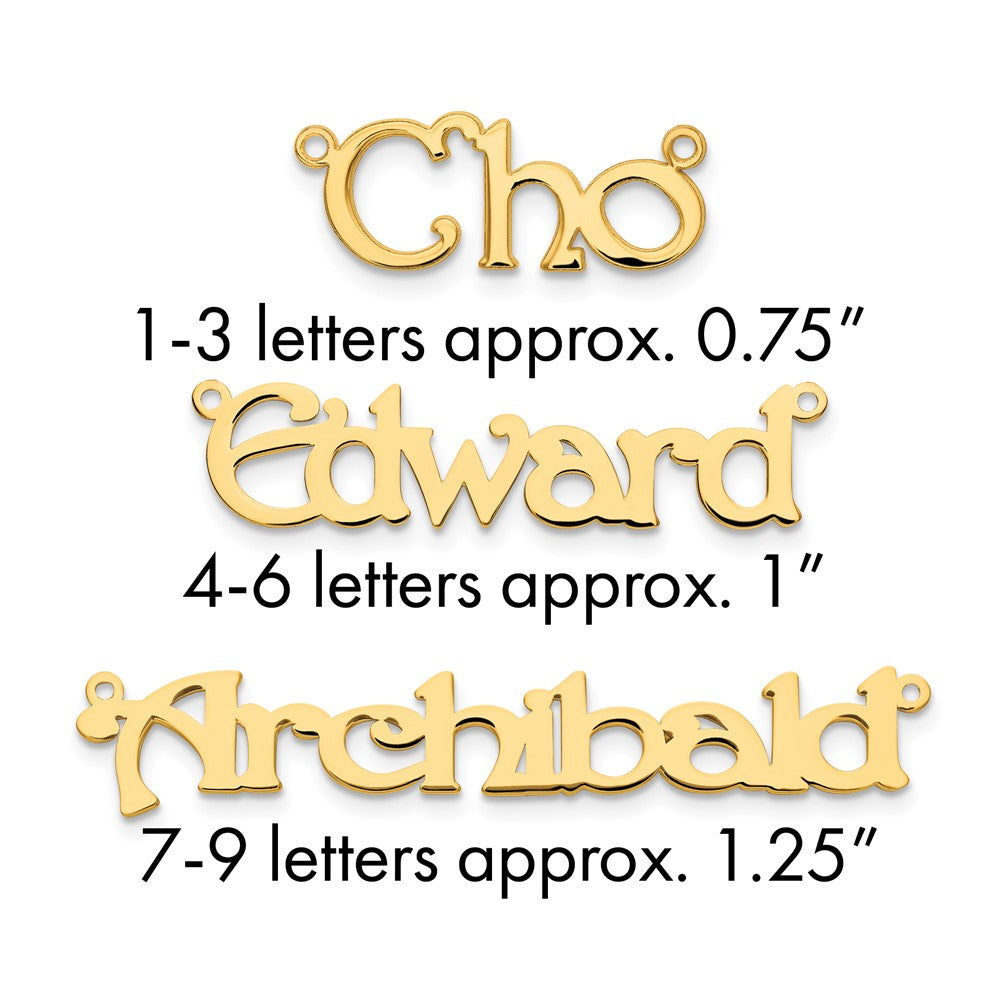 10k Yellow Gold Polished Name Plate