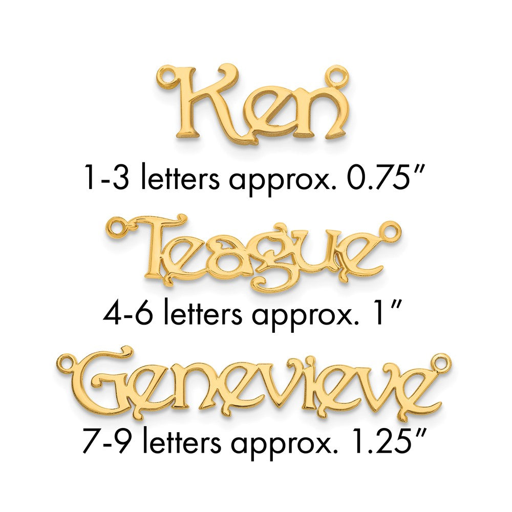 10k Yellow Gold Name Plate
