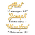 10k Yellow Gold Underlined Name Plate