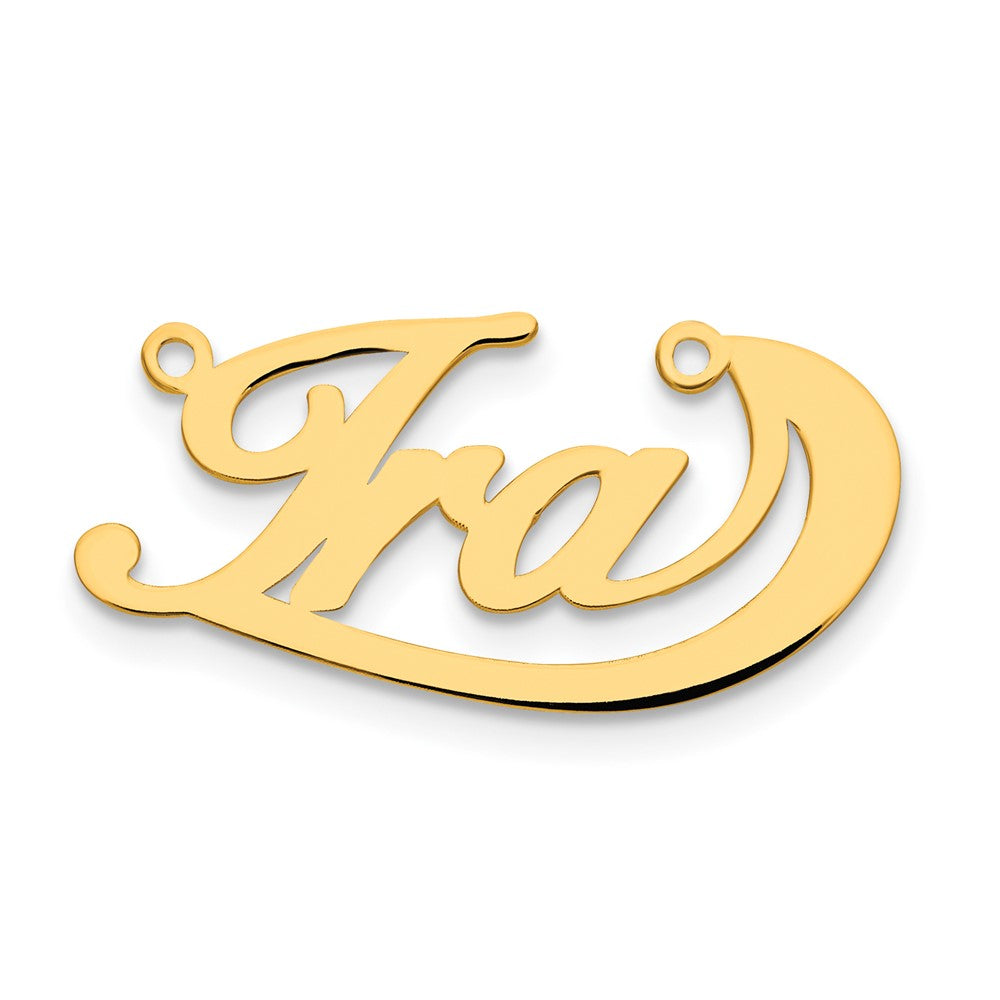 10k Yellow Gold Swoop Name Plate
