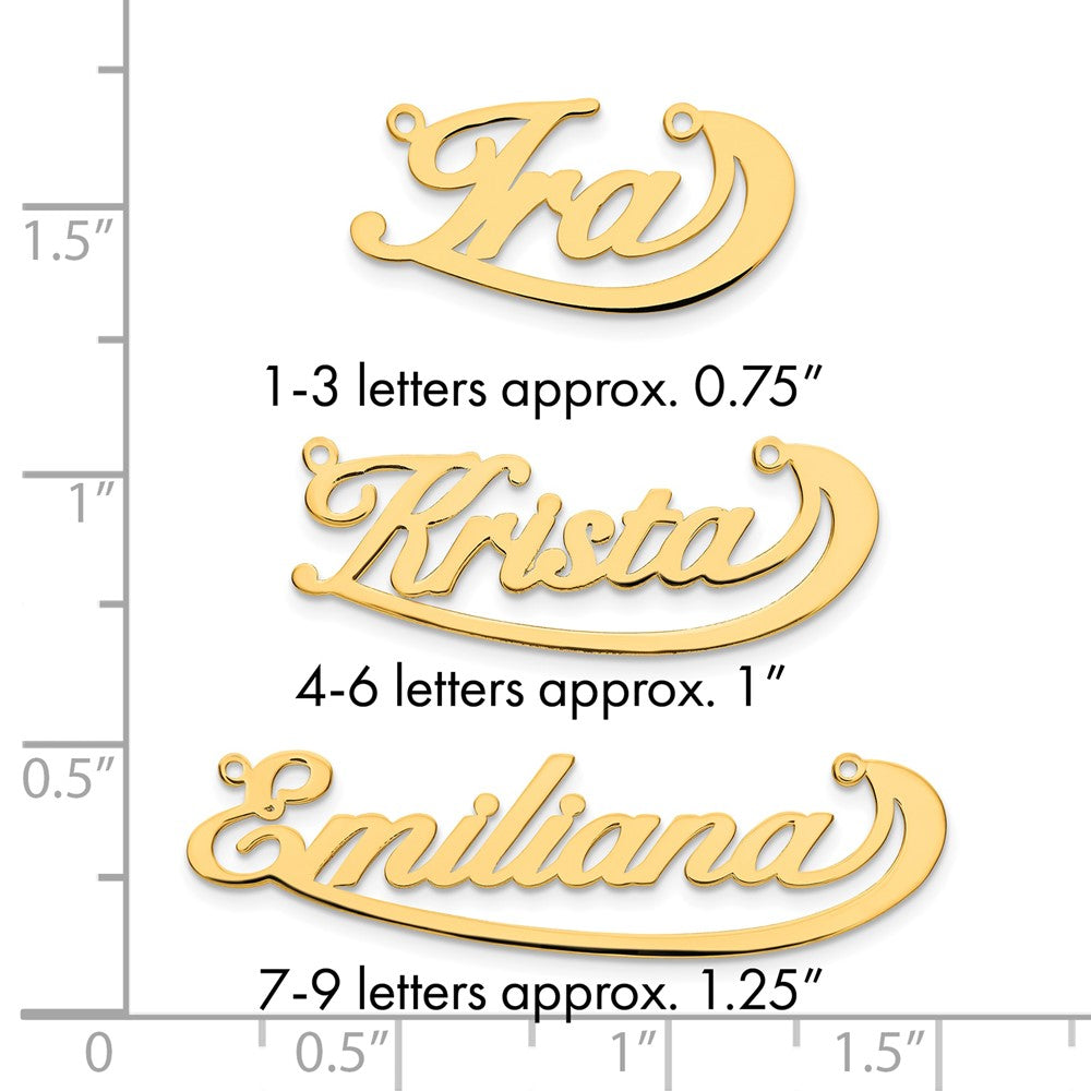 10k Yellow Gold Swoop Name Plate