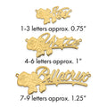 10k Yellow Gold Rose Name Plate