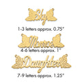 10k Yellow Gold Butterfly Name Plate