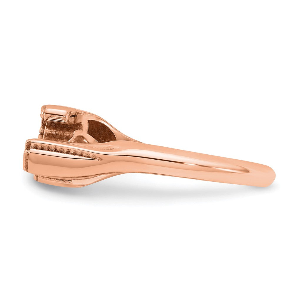10k Rose Gold Name Plate Ring