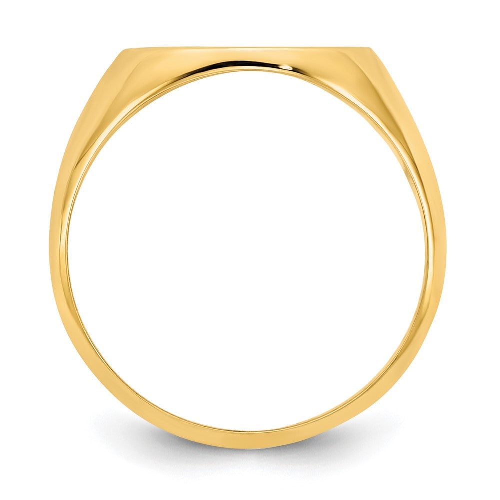 10k Yellow Gold Textured Monogram Signet Ring