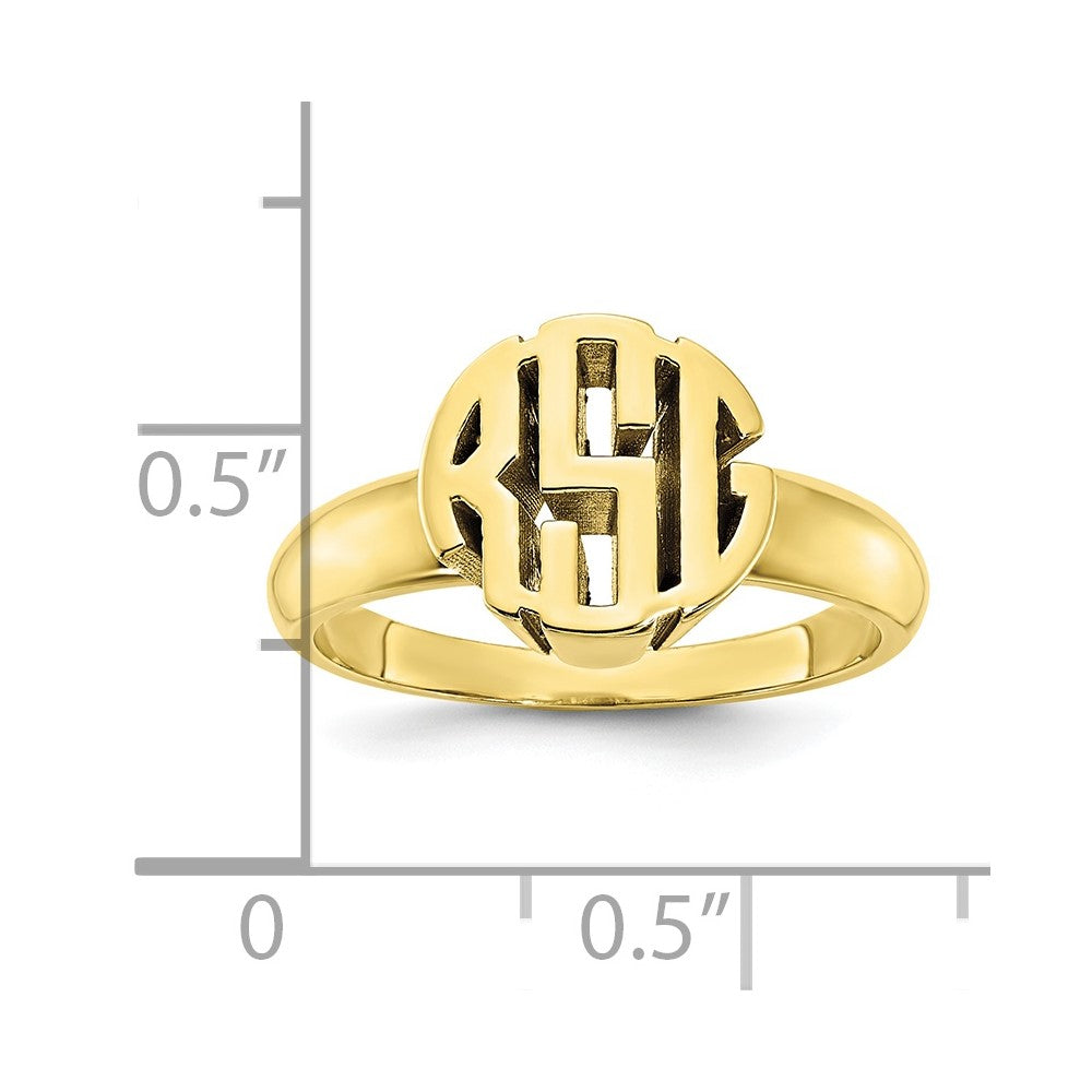 10k Yellow Gold Monogram Ring