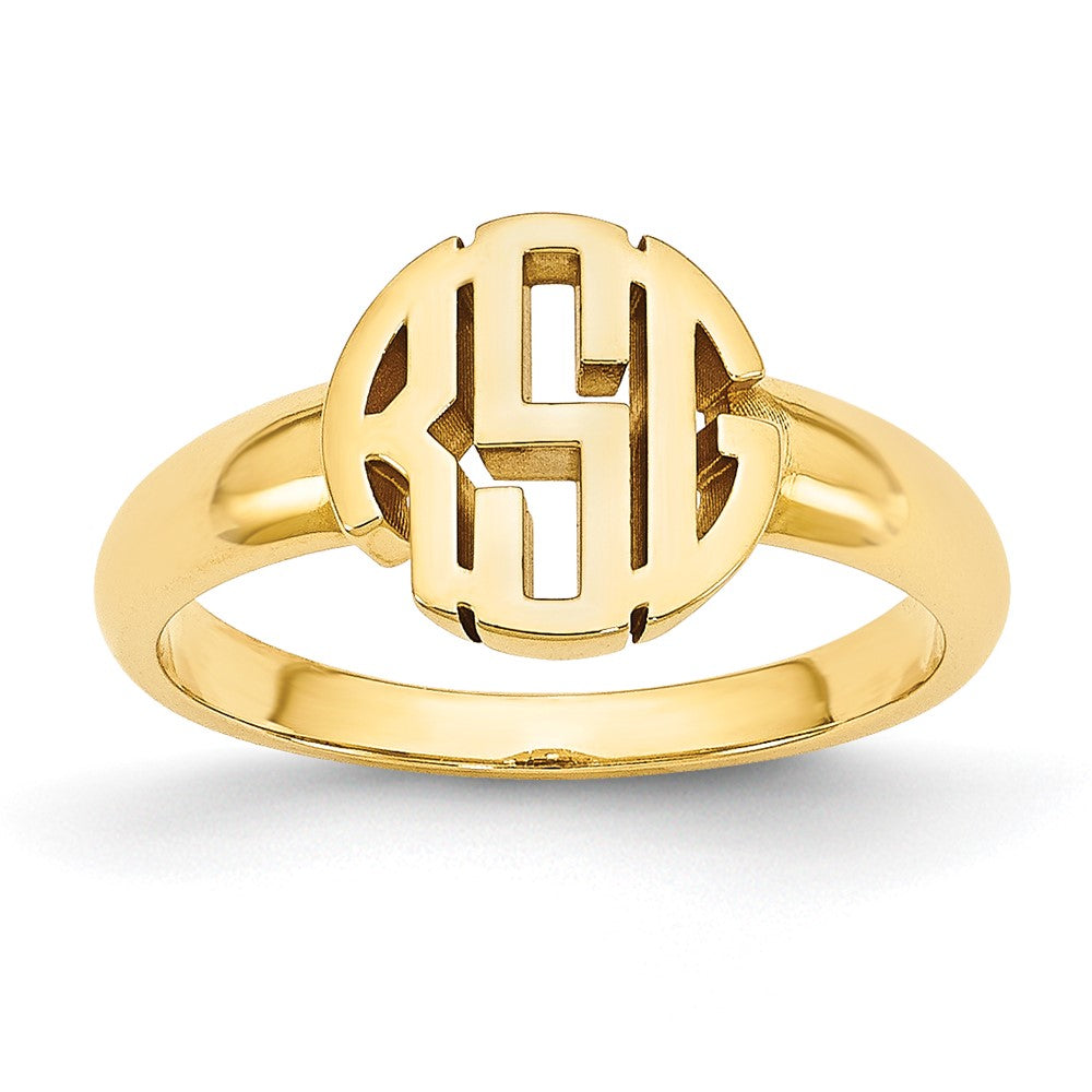 10k Yellow Gold Monogram Ring