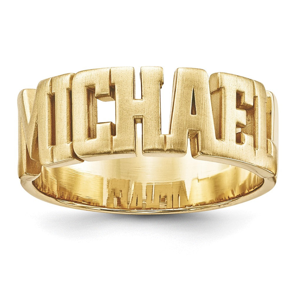 10k Yellow Gold Cut-out Name Ring